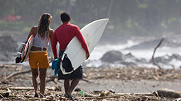 two surfers